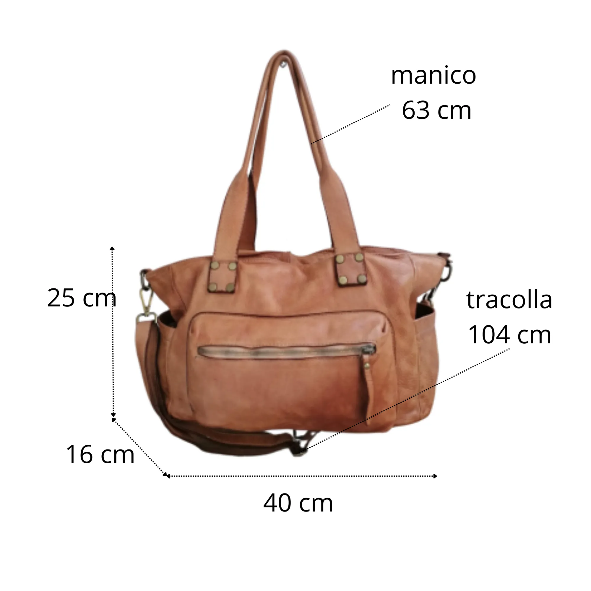 A Meta Prezzo! STOCK SS209 Borsa larga in Vera Pelle Sauvage Stile Vintage