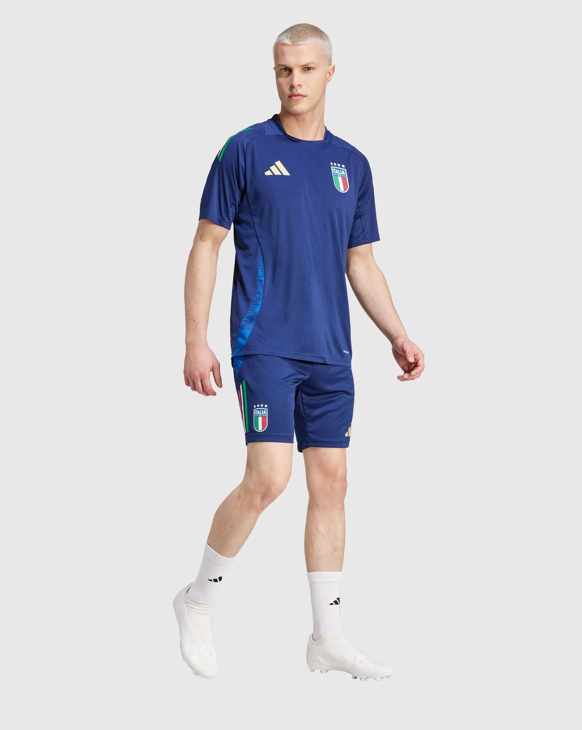 Adidas Pantaloncini Da Allenamento Italia 2024 Azzurri Uomo