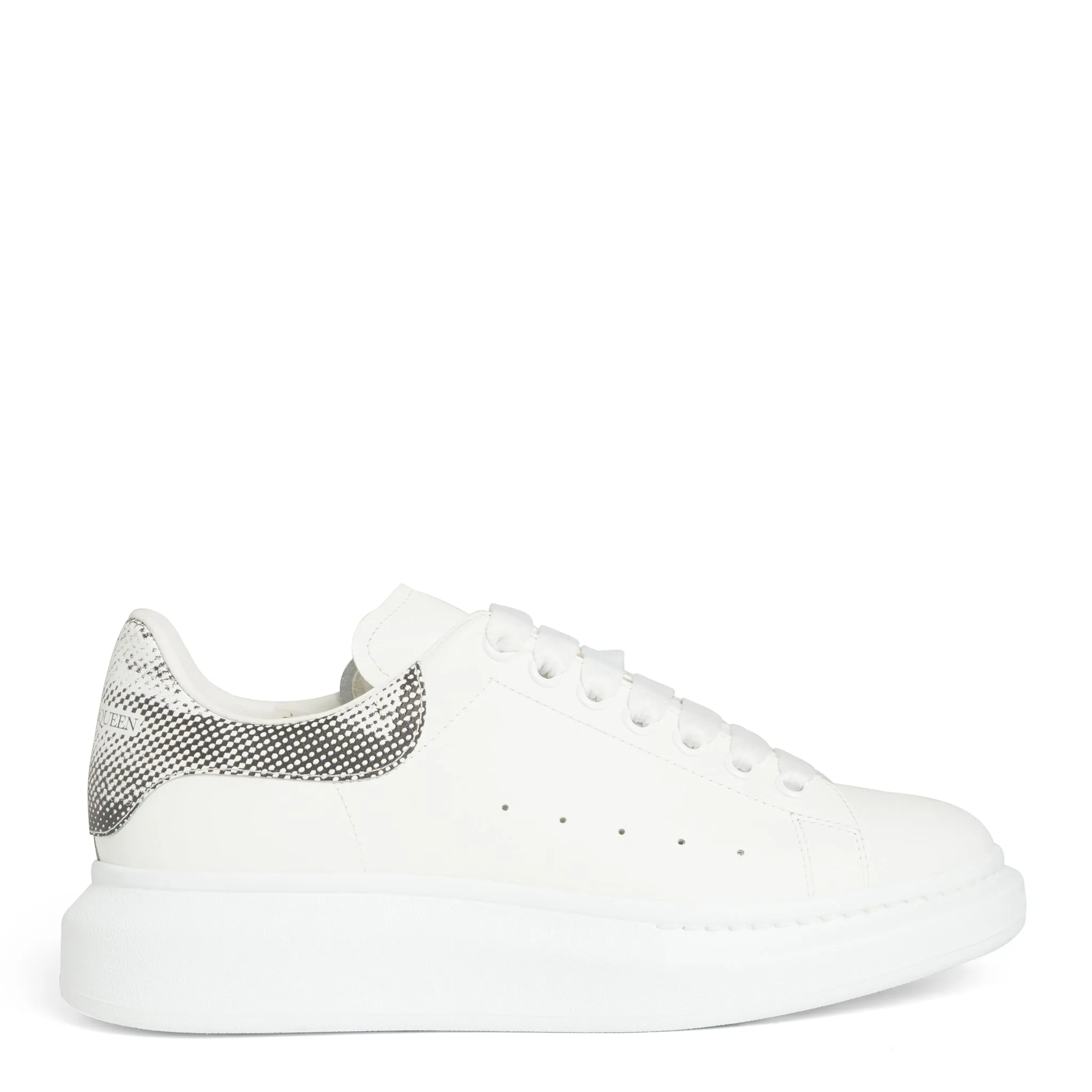 ALEXANDER MCQUEEN  Sneakers oversize in pelle bianca