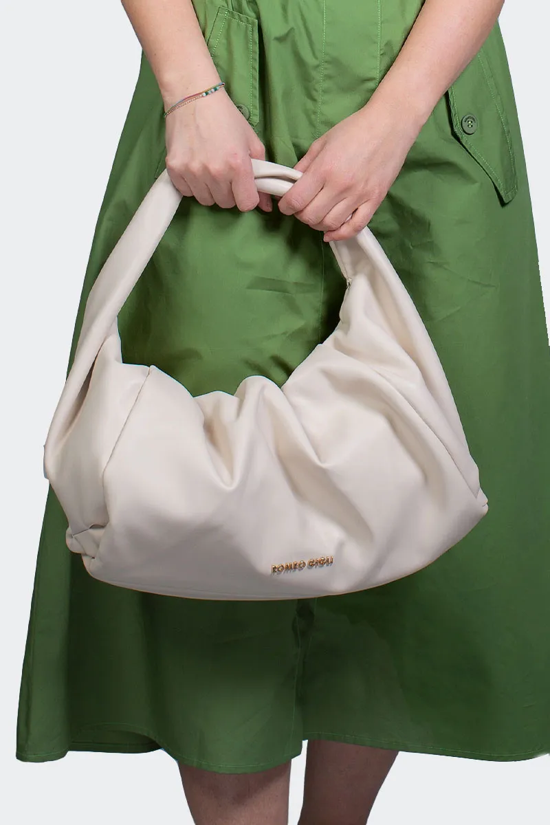 BORSA BEIGE ARRICCIATA MEDIA