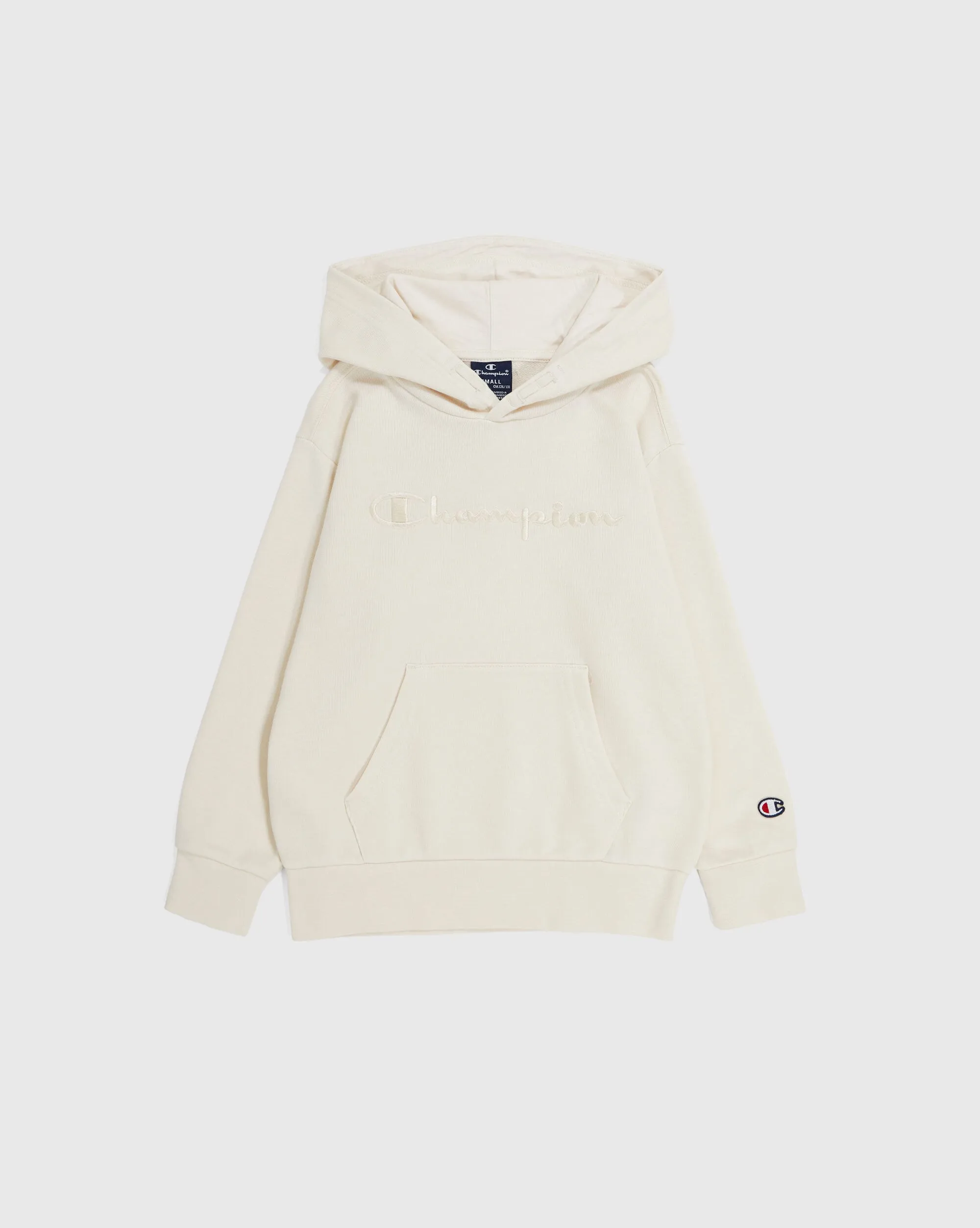 Champion Felpa Con Cappuccio Con Logo Tonal Grigio Bambino