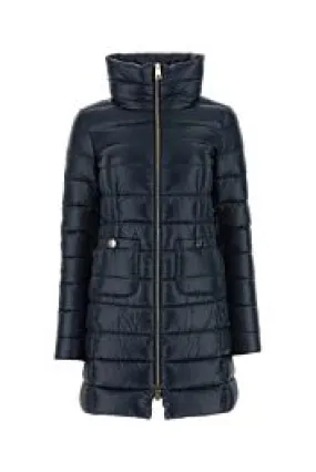 Dark blue nylon Maria down jacket    