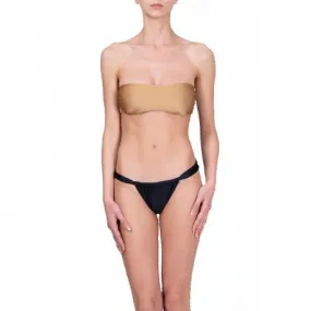 Effek Bikini Top Fascia Oro Nero Donna