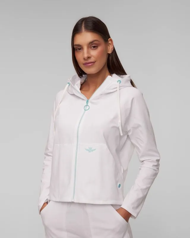 Felpa bianca con cappuccio da donna Aeronautica Militare