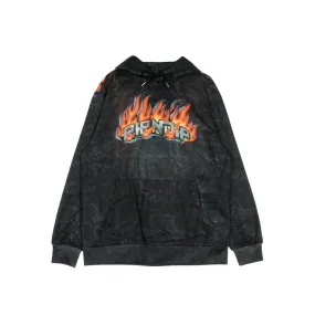 FELPA CAPPUCCIO HELL RIDE HOODIE BLACK MINERAL WASH