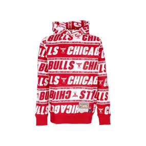 felpa cappuccio uomo nba teamwrap hoodie hardwood classics chibul RED