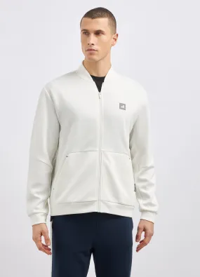 Felpa in misto viscosa full zip uomo