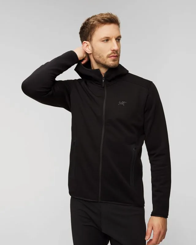 Felpa softshell nera con cappuccio da uomo Arcteryx Kyanite