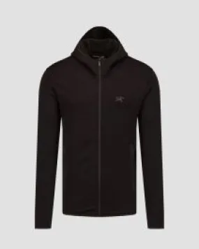 Felpa softshell nera con cappuccio da uomo Arcteryx Kyanite