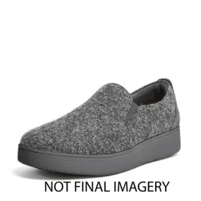 FitFlop RALLY MERINO WOOL SLIP-ON SKATE SNEAKERS LOVE GREY