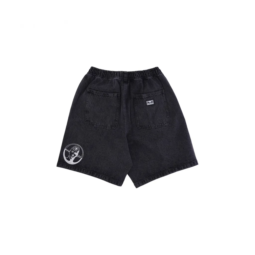 jeans corto uomo easy denim noise short DUSTY BLACK