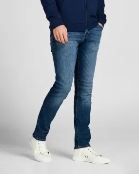 Jeans Glenn slim fit in cotone stretch lavaggio scuro stone washed