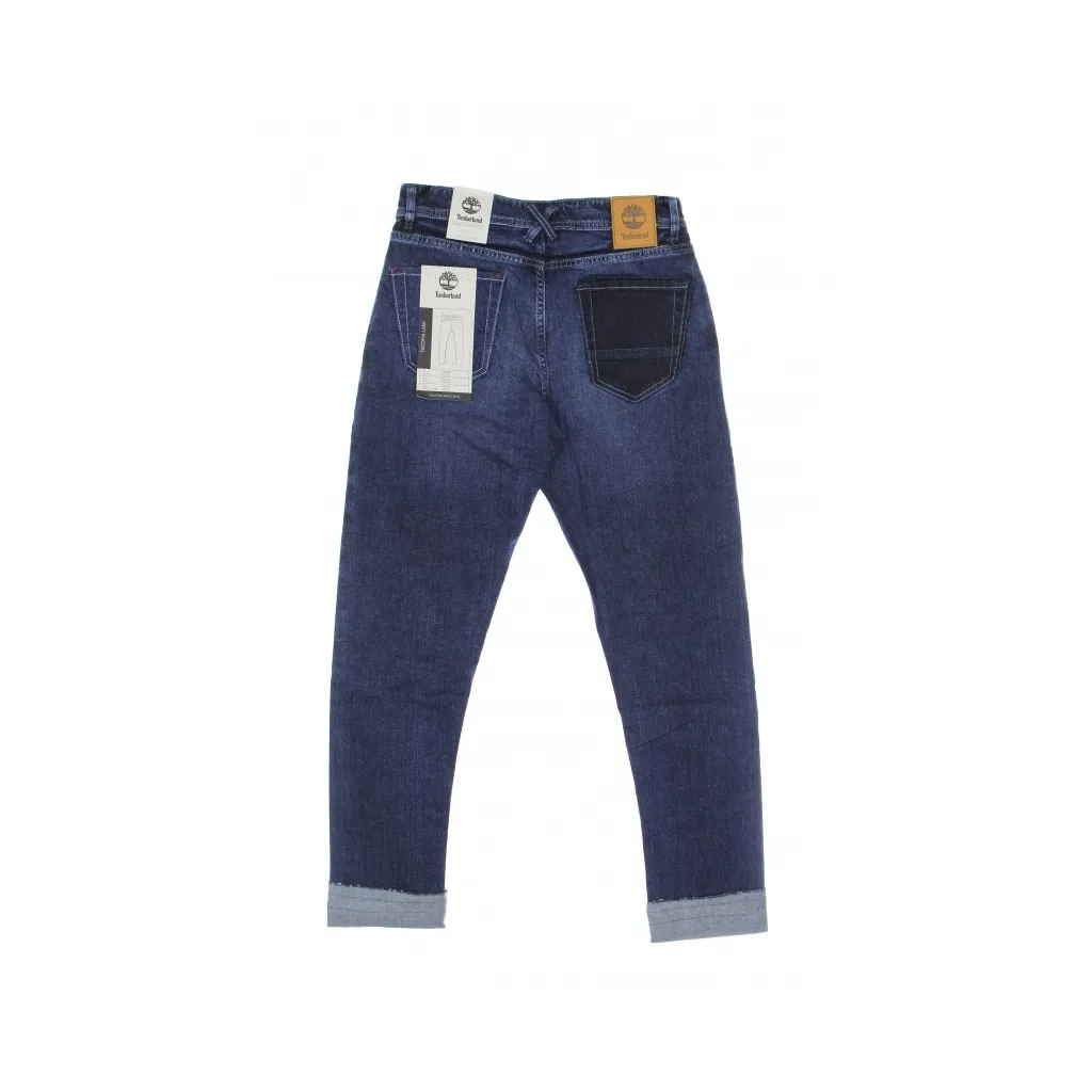 jeans uomo washed tapered denim DARK WASH