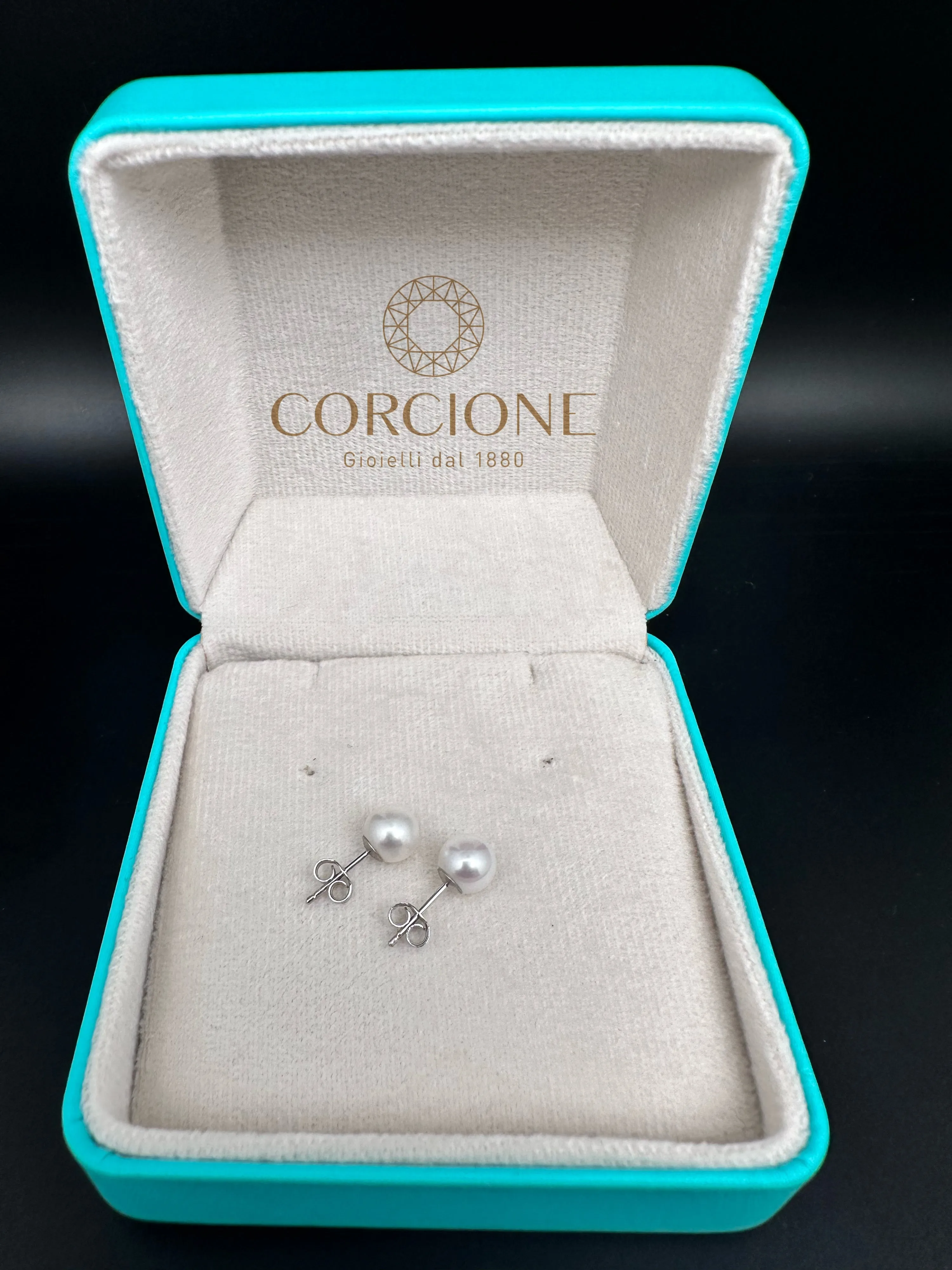 LUCE DI DONNAORO Orecchini di Perle Selene 7-7.5mm in Oro Bianco 18kt