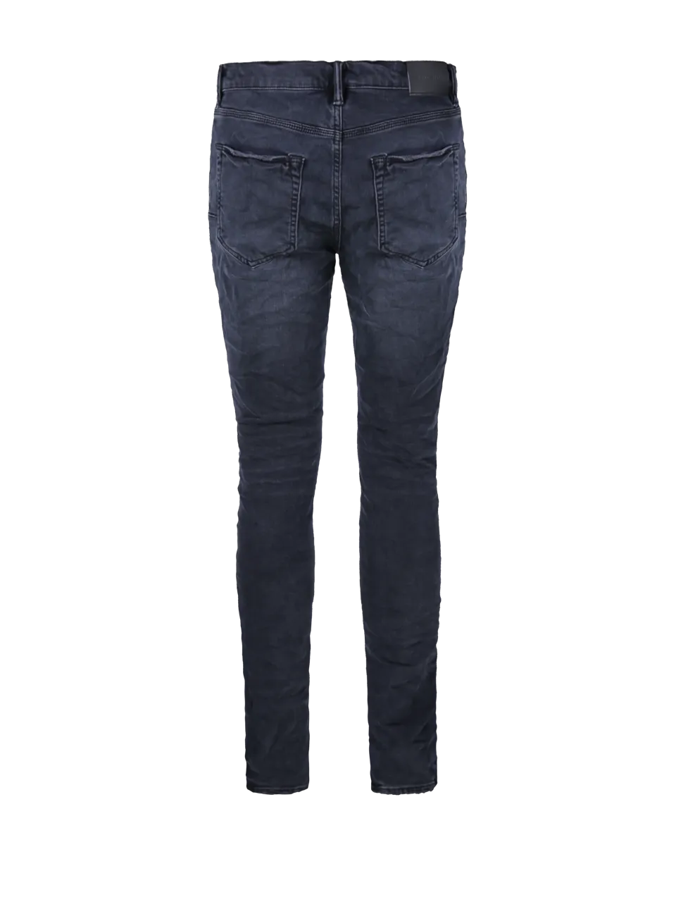 MEN PURPLE BLACK COTTON OVERDYE SLIM JEANS