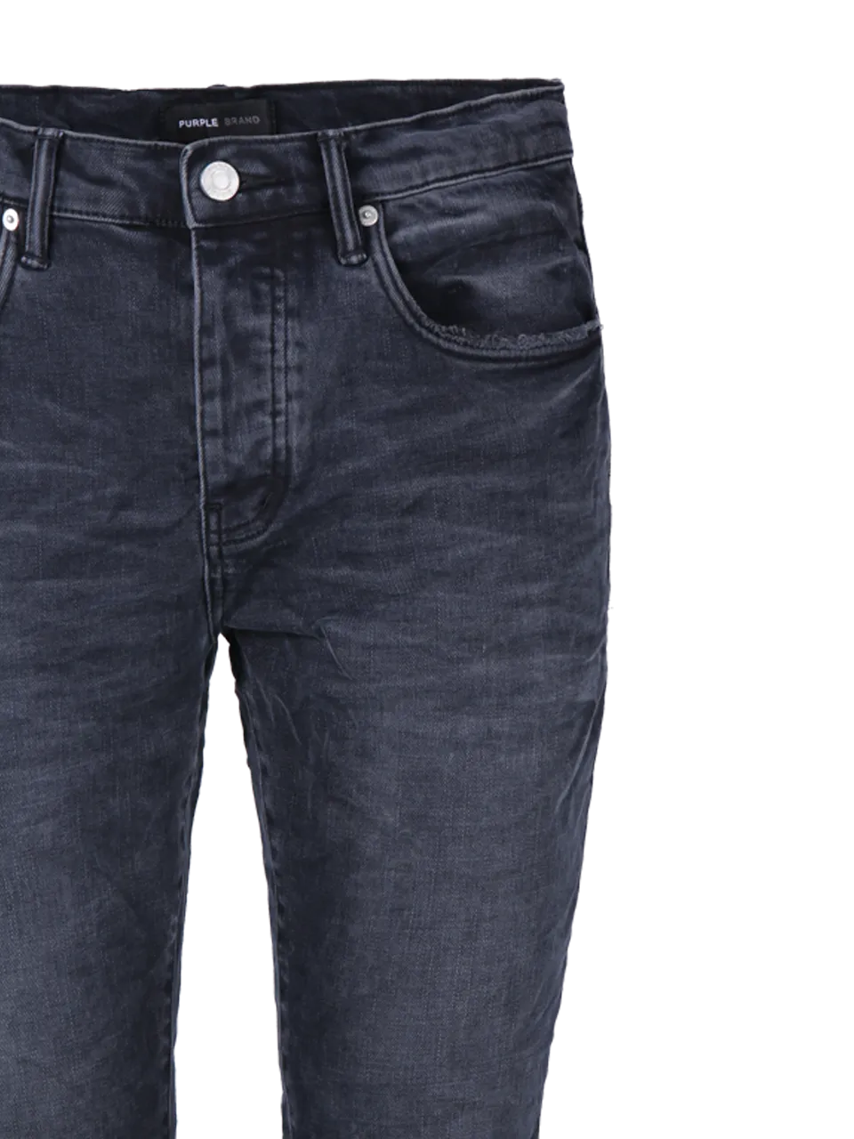 MEN PURPLE BLACK COTTON OVERDYE SLIM JEANS