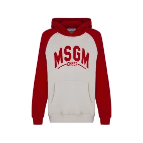 MSGM felpa over con cappuccio e stampa logo