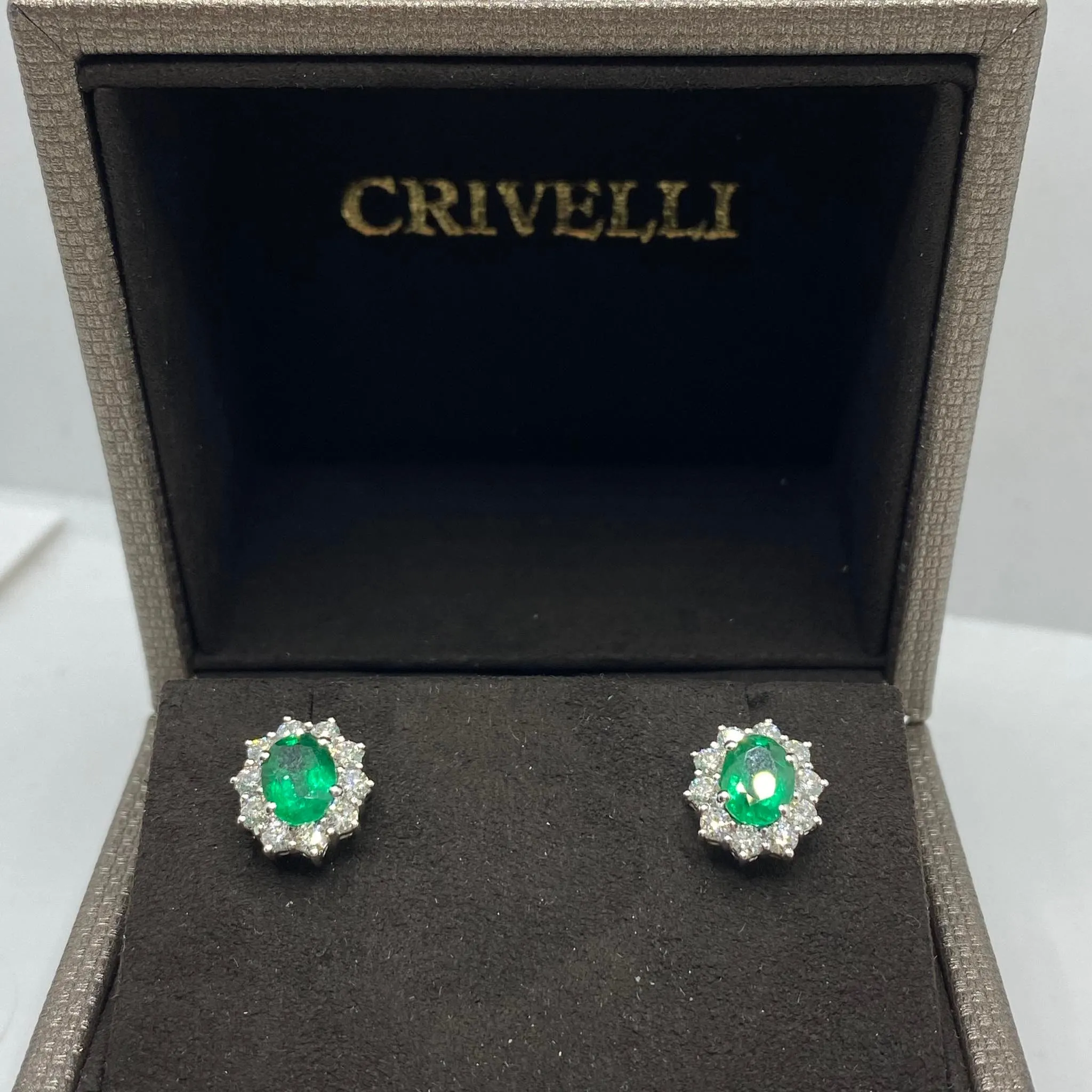 Orecchini Crivelli con Smeraldi Ct. 2,33 e Diamanti