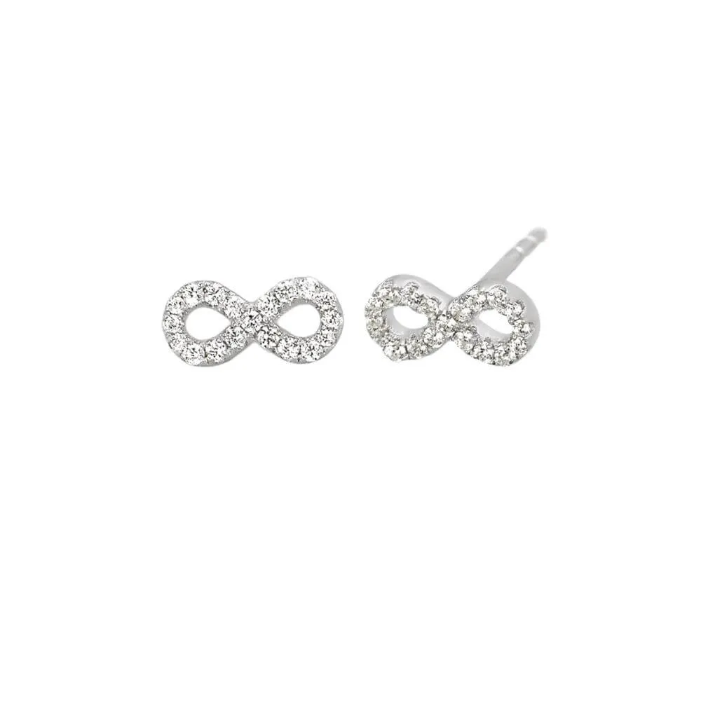 Orecchini Infinito Mabina in Argento con Zirconi – 563105