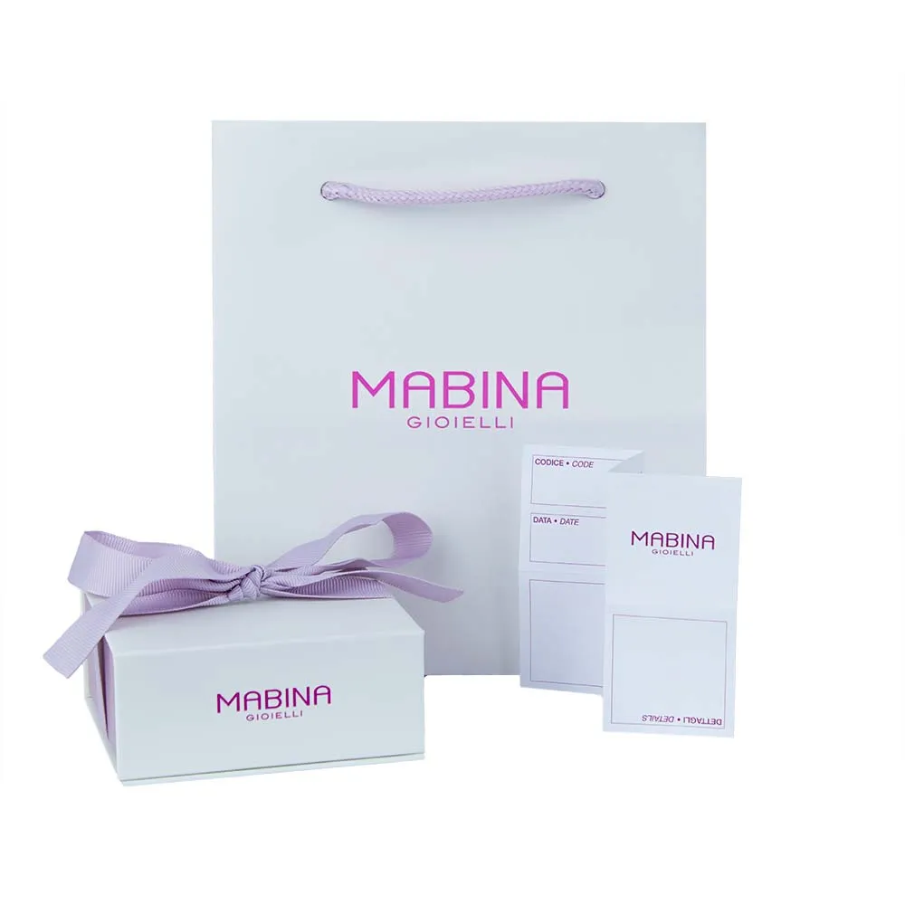 Orecchini Infinito Mabina in Argento con Zirconi – 563105