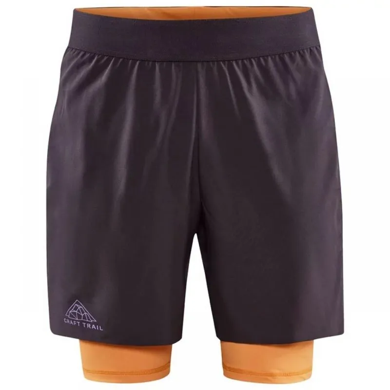 Pantaloncini da trail running Craft PRO Trail 2in1 Shorts M (Slate)