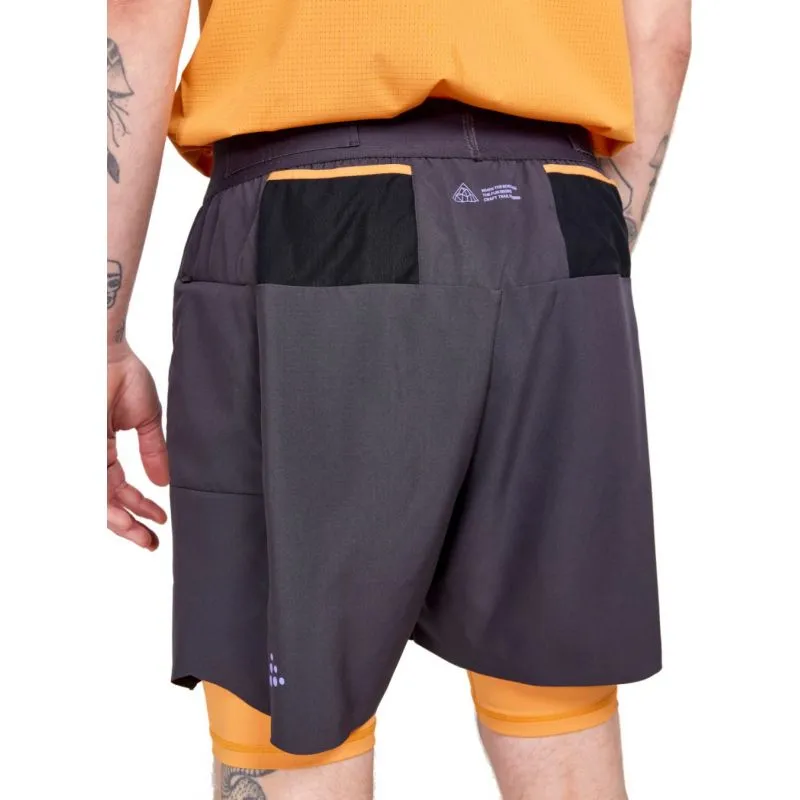 Pantaloncini da trail running Craft PRO Trail 2in1 Shorts M (Slate)