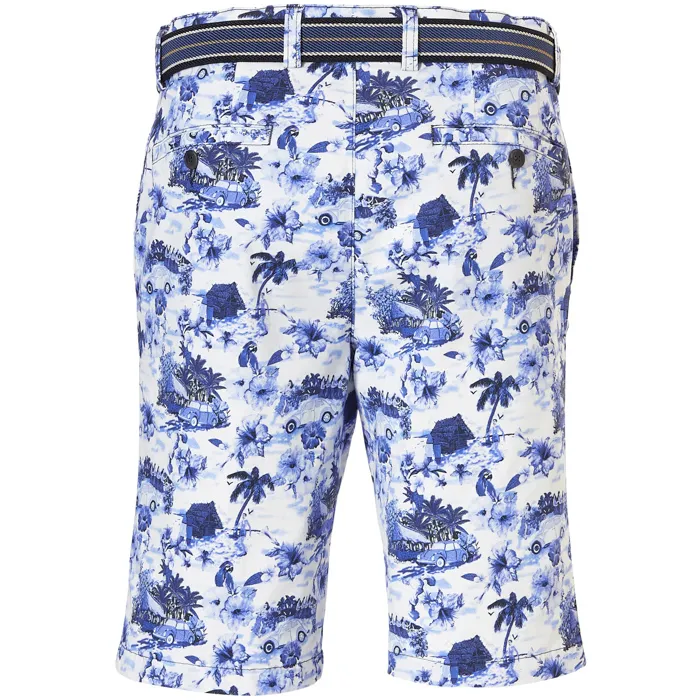 Pantaloncini Henk ter Horst stampa Hawaii Blu