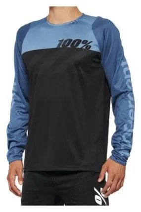 R-Core 100% Long Sleeve Jersey Black / State Blue