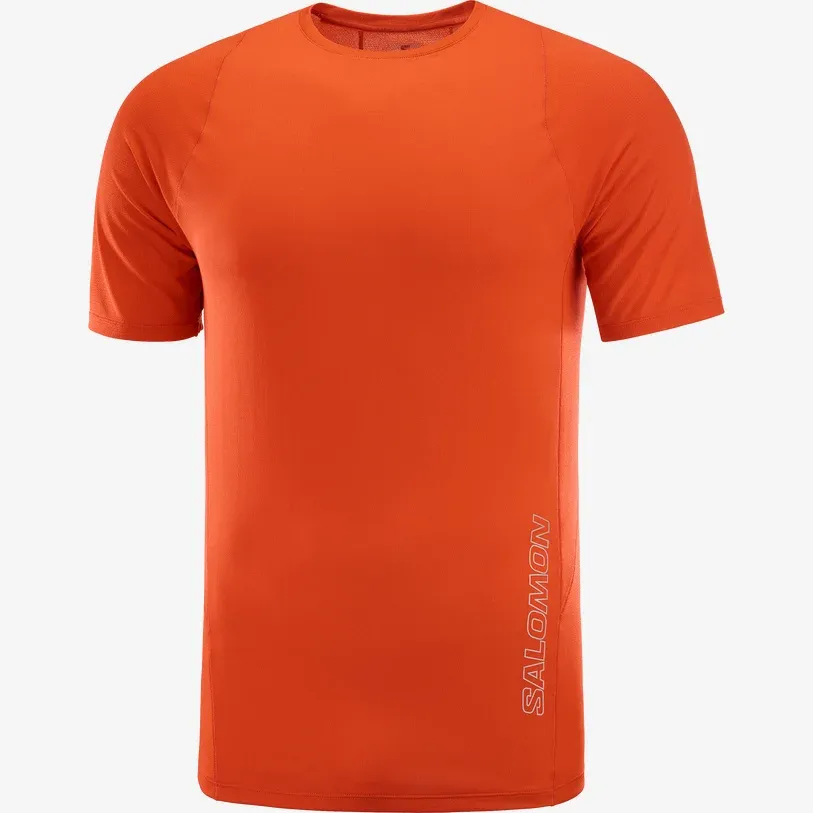 Salomon Sense Aero Tee Fiery Red - Maglia Running Uomo