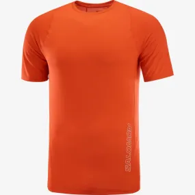 Salomon Sense Aero Tee Fiery Red - Maglia Running Uomo