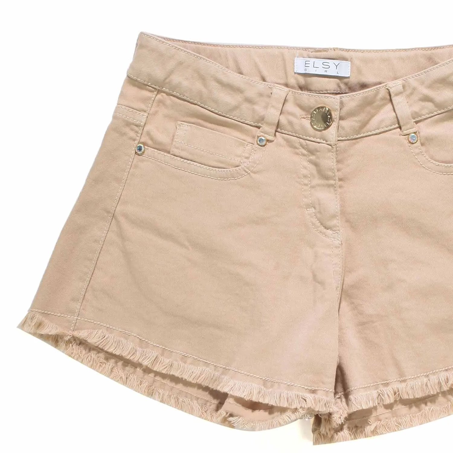 Shorts Di Jeans Beige Bambina E Teen