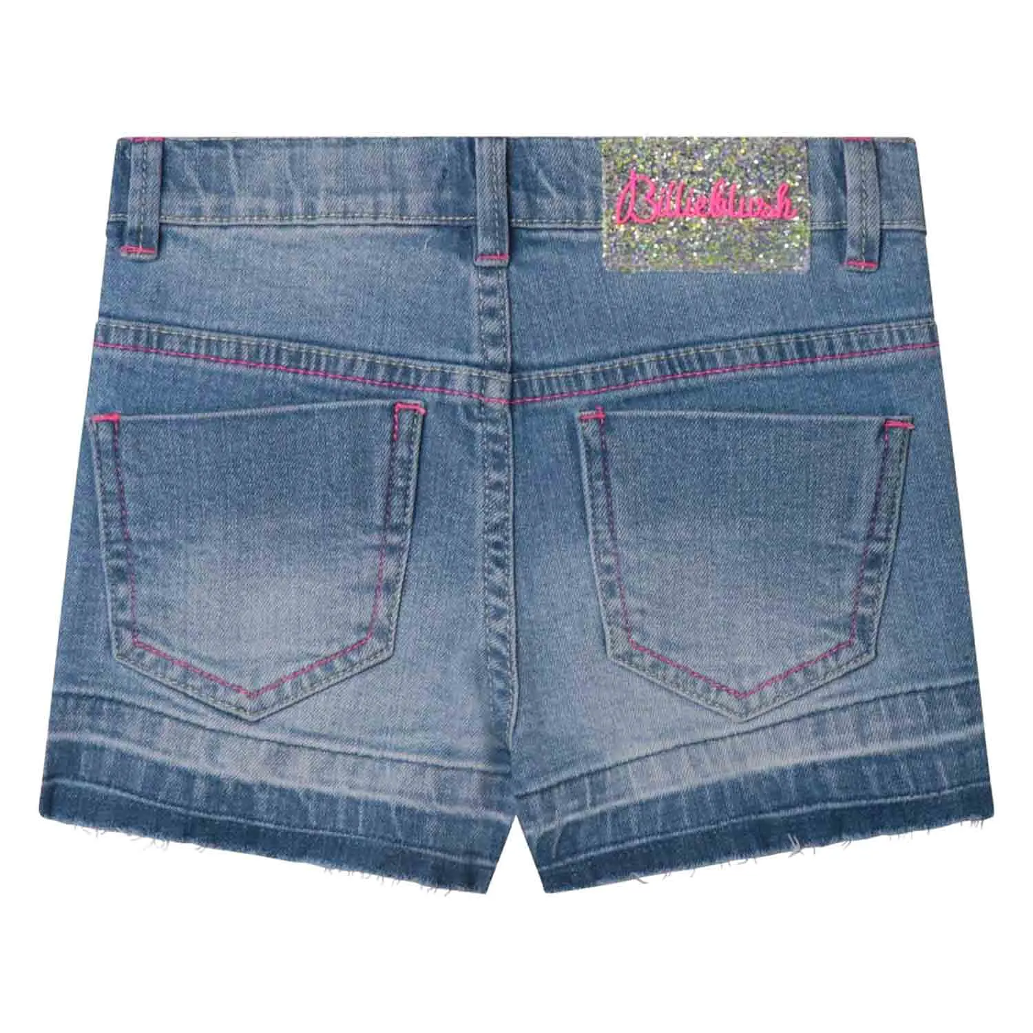 Shorts Di Jeans Con Cuore Multicolor Bambina