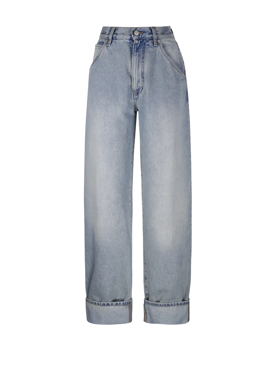 WOMAN DARKPARK BLUE COTTON KHRIS BARREL LEG DENIM JEANS