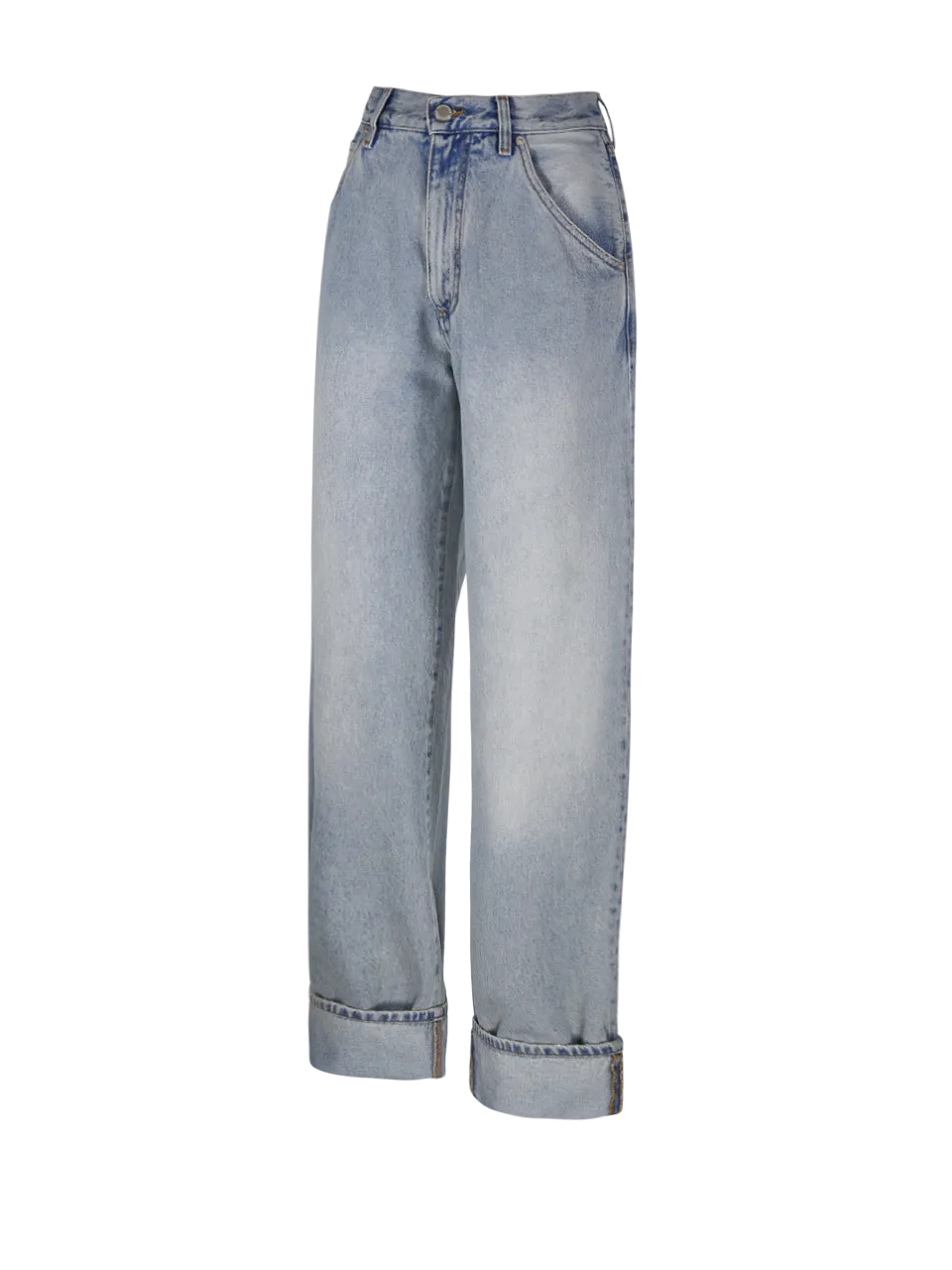 WOMAN DARKPARK BLUE COTTON KHRIS BARREL LEG DENIM JEANS